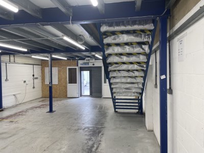 1500 sq. ft. High Industrial Unit (with Mezzanine Floor, complete with Air Con.)